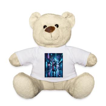 Neon-Samurai der Nacht - Teddy - Weiß - Vorne