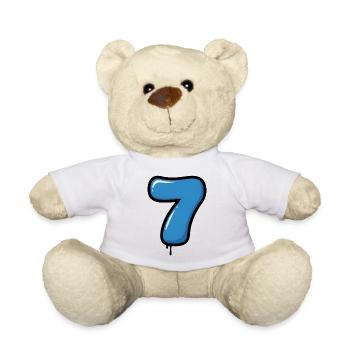 Blauer Ballon Die Sieben - Teddy - Weiß - Vorne