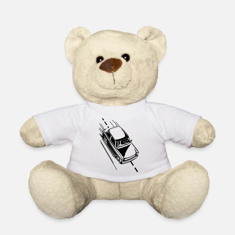 Trabi 601 on tour (color changeable) - Teddy Bear - white