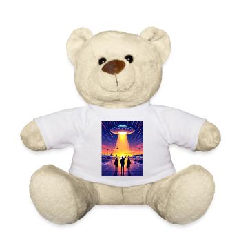 O'Hare Airport 2006 – UFO above the terminal - Teddy Bear - white - Front