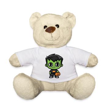 Zombie Halloween Cute Comic - Teddy Bear - white - Front