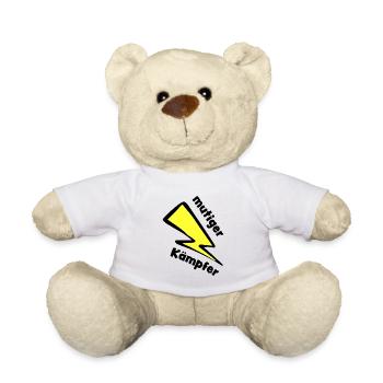 Kämpfer - Mutmacher - Glücksbringer - Teddy - Weiß - Vorne
