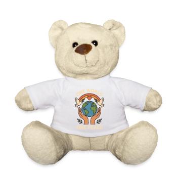 Eine Welt, Ein Frieden - Teddy - Weiß - Vorne