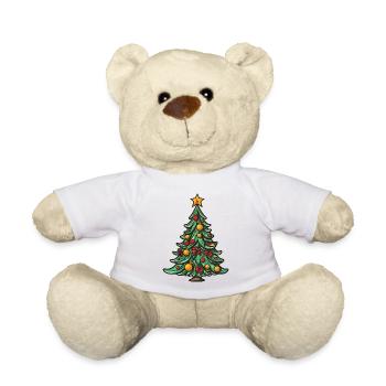 Sapin de Noël Noël - Nounours - blanc - Devant