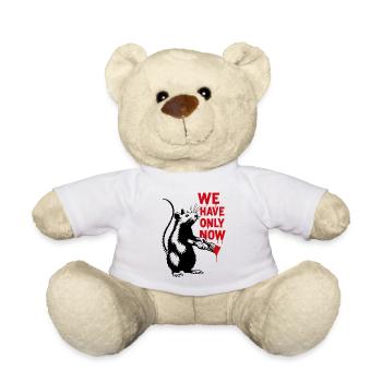 We Only Now Rat Art - Teddy Bear - white - Front