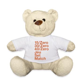 French Tennis - Teddy Bear - white - Front