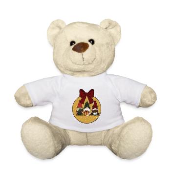 Weihnachtskugel  - Teddy - Weiß - Vorne