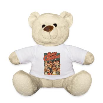 Rétro Noël Enfants Chats Dessin animé - Nounours - blanc - Devant