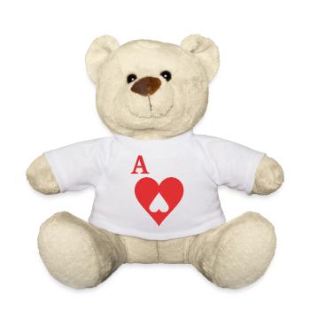A Coeur et Pique Minimalistisches Rot - Teddy - Weiß - Vorne