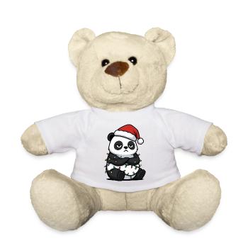 Panda Weihnachten clumsy Santa mürrisch lustig - Teddy - Weiß - Vorne