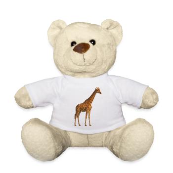 Giraffe in Natural Tone - Teddy Bear - white - Front