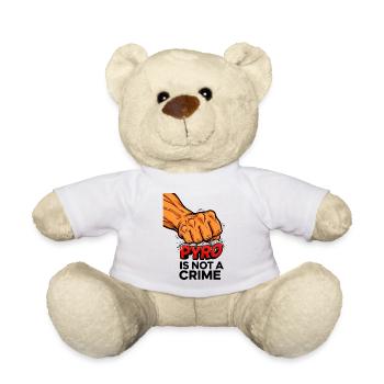 Pyro is not a crime Fireworks New Year's Eve - Teddy Bear - white - Front