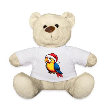 Perroquets Noël / Oiseau du Père Noël - Nounours - blanc - Devant