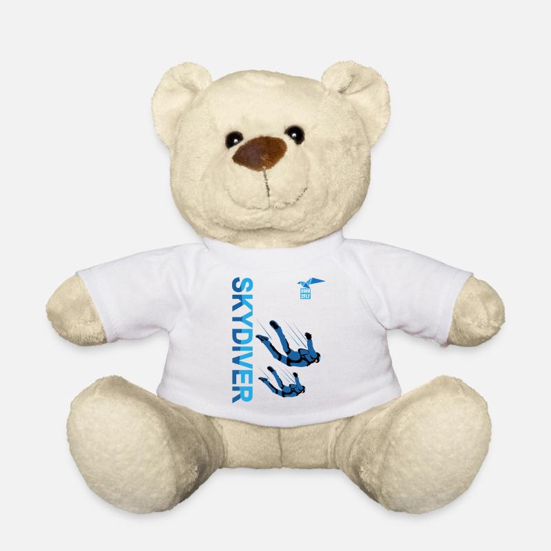 Fallschirmspringer Paragliding | Blauer Himmel Lebendige Farbe - Teddy - Weiß