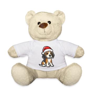 Beagle Hund Weihnachten - Teddy - Weiß - Vorne