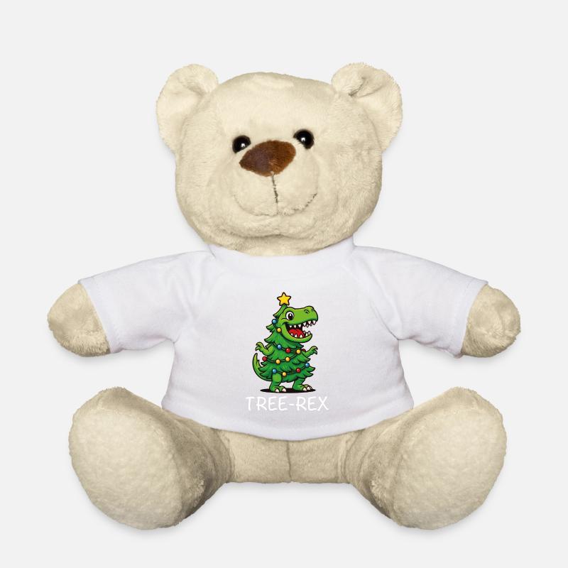 Tree Rex – Noël drôle de dinosaure - Nounours - blanc