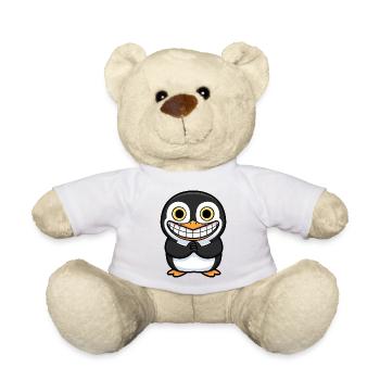 Sourire mignon de pingouin de dessin animé artistiquement drôle - Nounours - blanc - Devant