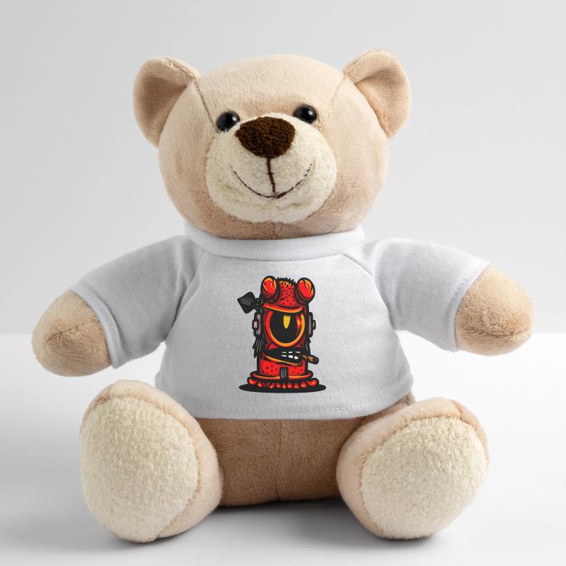 Red Devil Cigar Caricature Teddy Bear