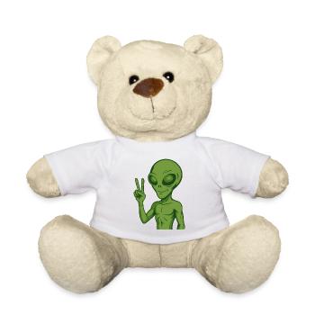 Paix extraterrestre Paix - Nounours - blanc - Devant