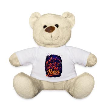 Ibiza Island Holiday Silhouette Summer Gift - Teddy Bear - white - Front