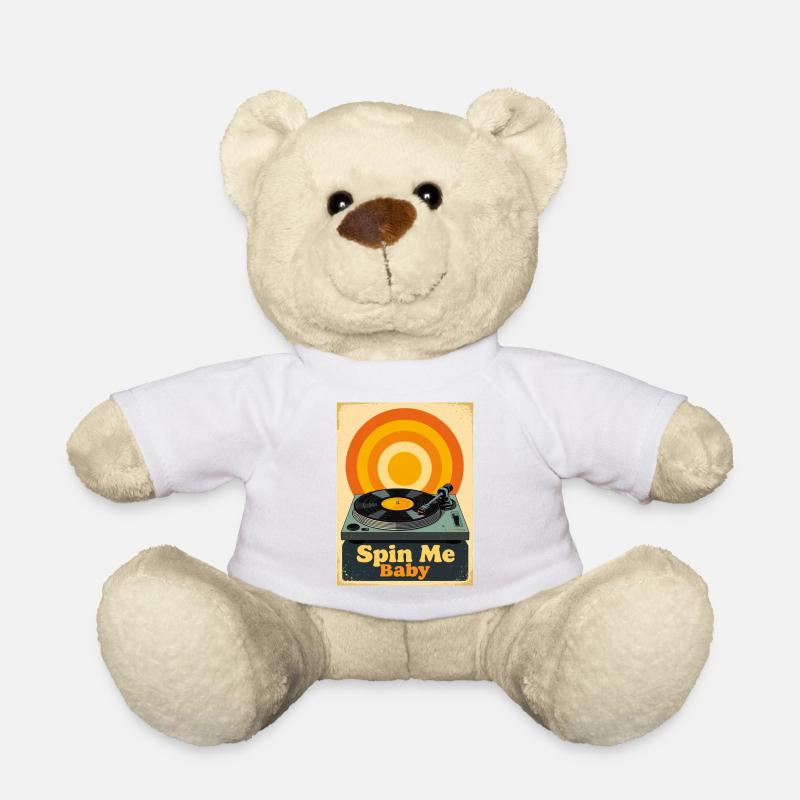 Retro-Vinylplatte mit warmem, lebendigem Ton - Teddy - Weiß