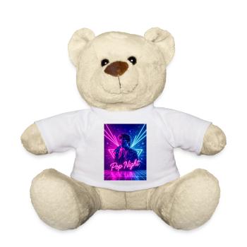 Boombox Pop Night – Eighties Sound Style - Teddy Bear - white - Front