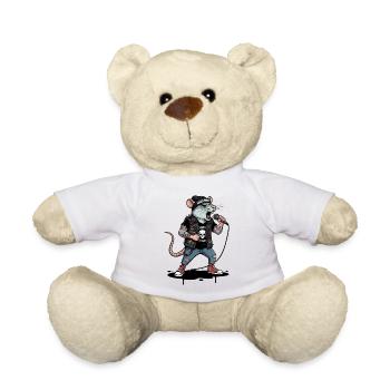 Punk Rat Stage Hero - Teddy Bear - white - Front