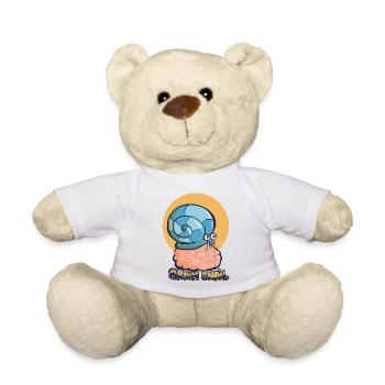 Brain Snail - Teddy Bear - white - Front