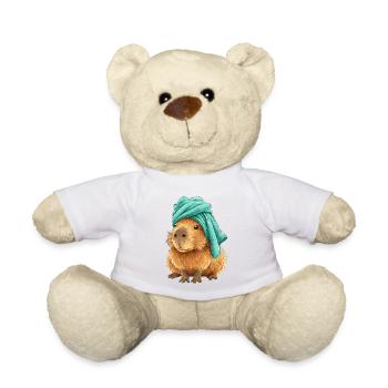 Capybara avec du tissu - Nounours - blanc - Devant