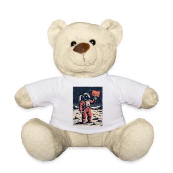 Astronaut with message - Teddy Bear - white - Front