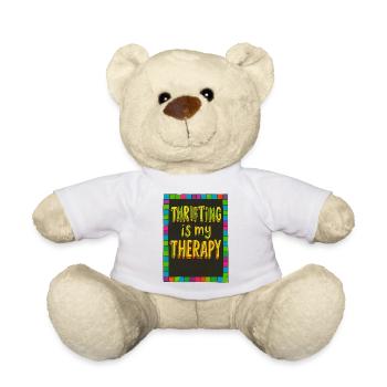 Thérapie d’occasion : bordure de couleur néon - Nounours - blanc - Devant