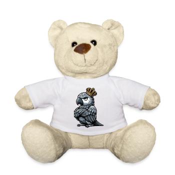 African grey parrot parrot owner parrot keeper - Teddy Bear - white - Front
