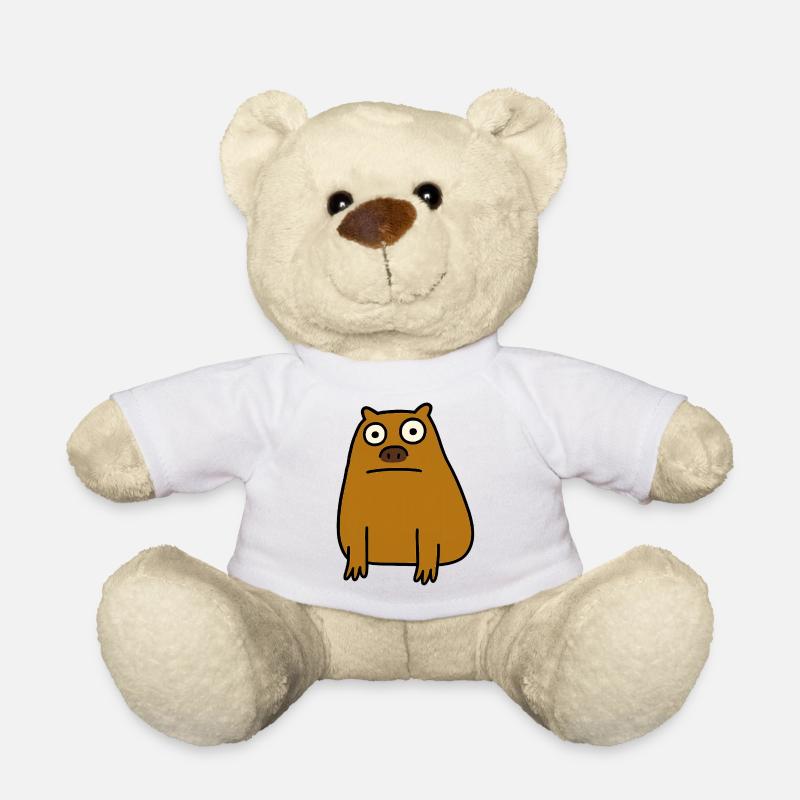 Ugly Capybara - Teddy Bear - white