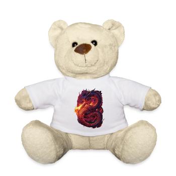 Fiery Dragon Storm - Teddy Bear - white - Front