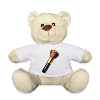 Makeup Brush Illustration - Teddy Bear - white - Front