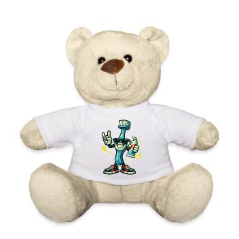 Color Hero Toothbrush Man - Teddy Bear - white - Front