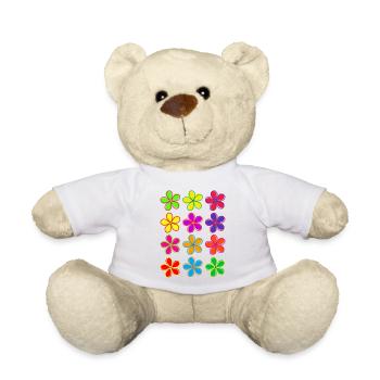 Daisy Flowers - Teddy Bear - white - Front