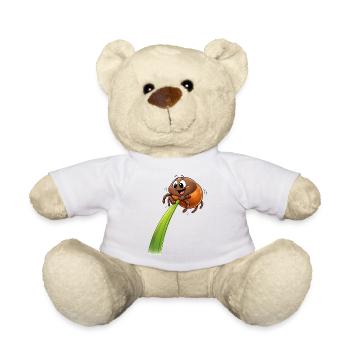 Lustige Zecke auf Grashalm  - Teddy - Weiß - Vorne