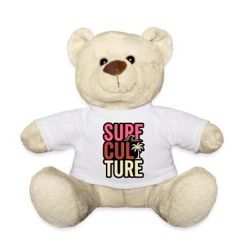 T-shirt de Surfer, sac, sweat à capuche, tasse, casquette - Nounours - blanc - Devant