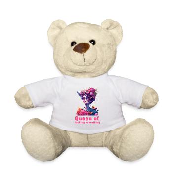 Queen of  Everything - Teddy Bear - white - Front