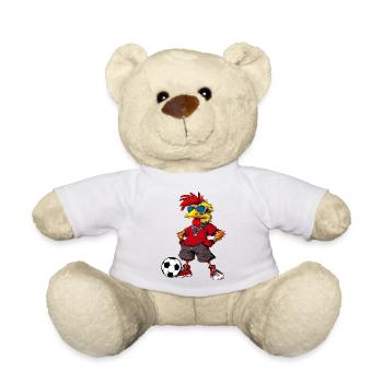 Soccer Chicken - Teddy Bear - white - Front