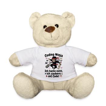 Coder Ninja Programmierer Humor - Teddy - Weiß - Vorne