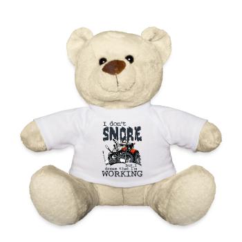 1477_I_dont_Snore-TRACTOR - Teddy Bear - white - Front