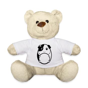 Dickes Meerschweinchen Comic - Teddy - Weiß - Vorne
