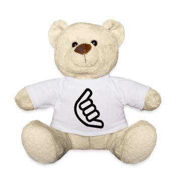 Shaka Handzeichen – Surfer Sign - Teddy - Weiß - Vorne