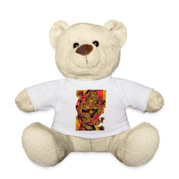 Chinesischer Drache Kunst - Teddy - Weiß - Vorne