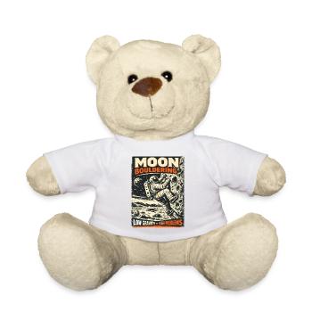 Moon Bouldering: Vintage Astronaut Climbing Design - Teddy Bear - white - Front