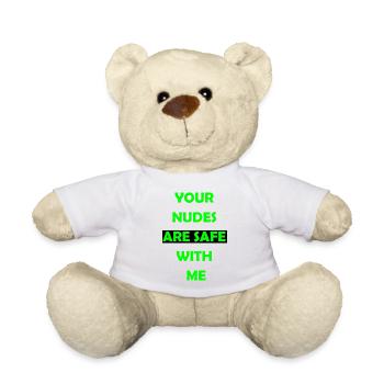 Funny Bold Statement Tee - Nounours - blanc - Devant
