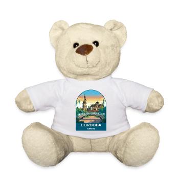 Cordoba Spain Vintage Travel Poster Art - Teddy Bear - white - Front