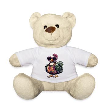 Turkey Comic Holiday - Teddy Bear - white - Front